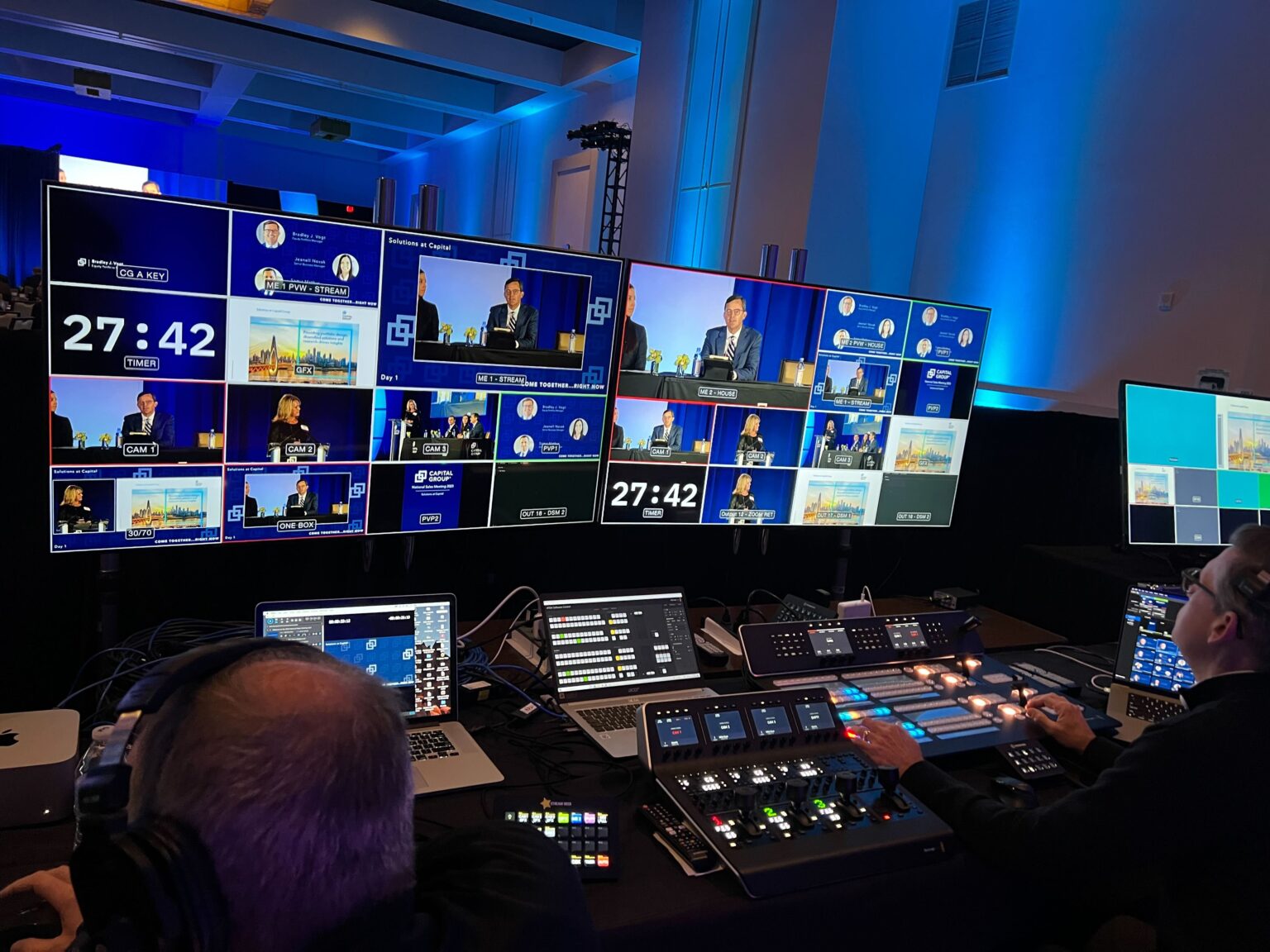 Video Village by DCE for a Capital Group event