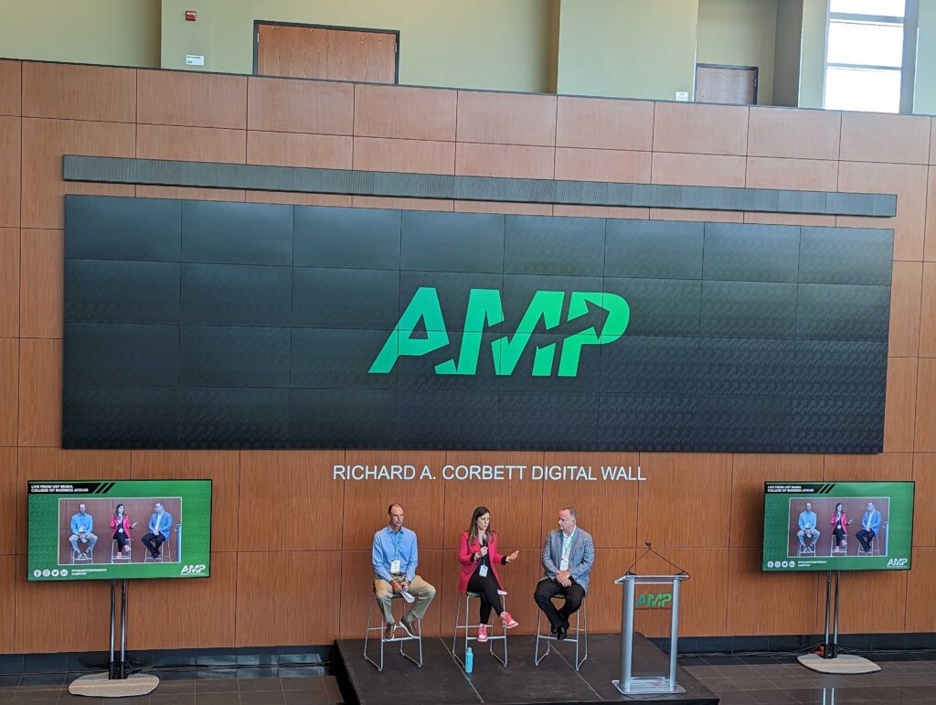 AMP Bar stool seating instead of a stage